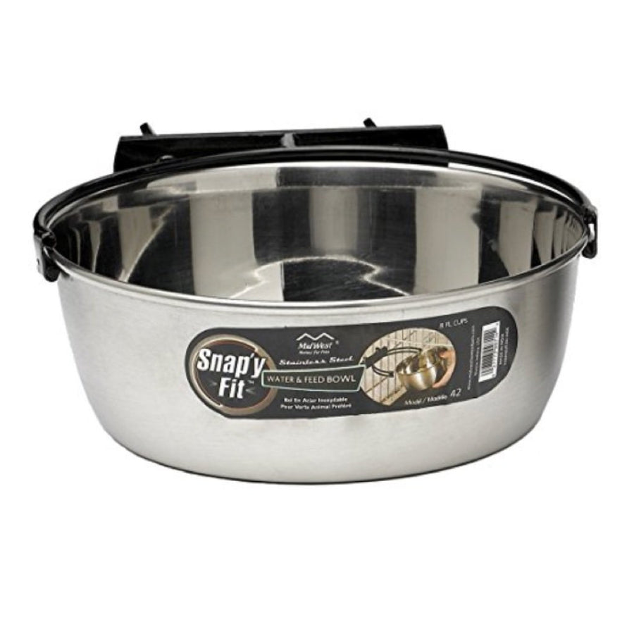 Stainless Steel Water Bowl, 2 qt (attaches to pen!) | smallpetselect-development